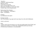 2016–2019 VW Beetle -pari etumatkan sumuvalot Grill -kannen aukko