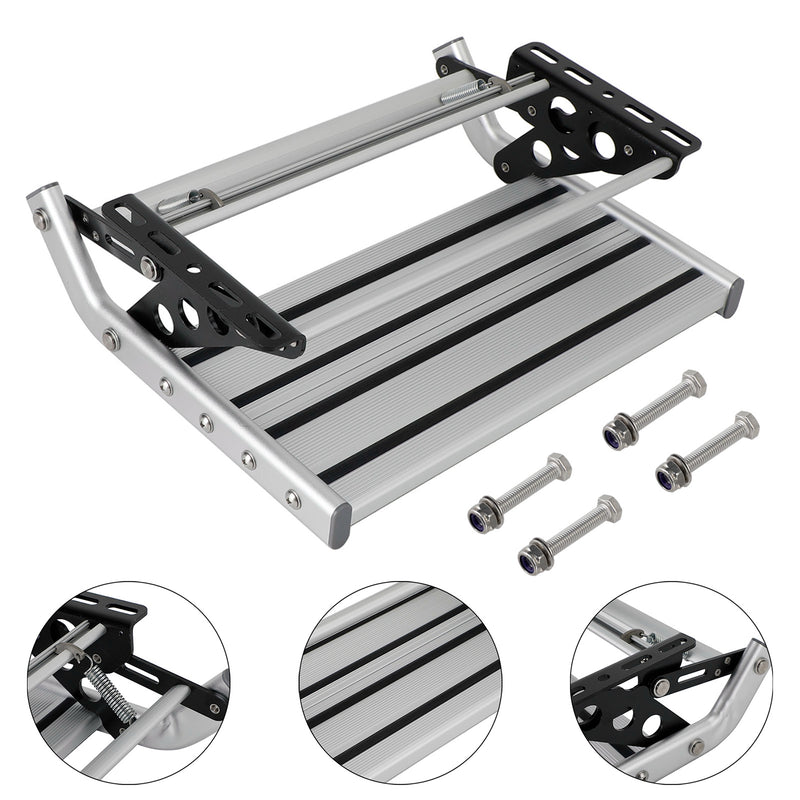 Peldaño plegable de aluminio para autocaravanas y caravanas Extensible.