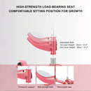 2-in-1 Kinderroller mit klappbarem Sitz, LED-Licht, 3 Rädern und verstellbarem Klapp-Lenker – Blau/Rosa