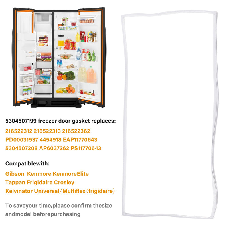5304507199 Vedação da porta do congelador para Kenmore Fridge AP6037262 5304507208