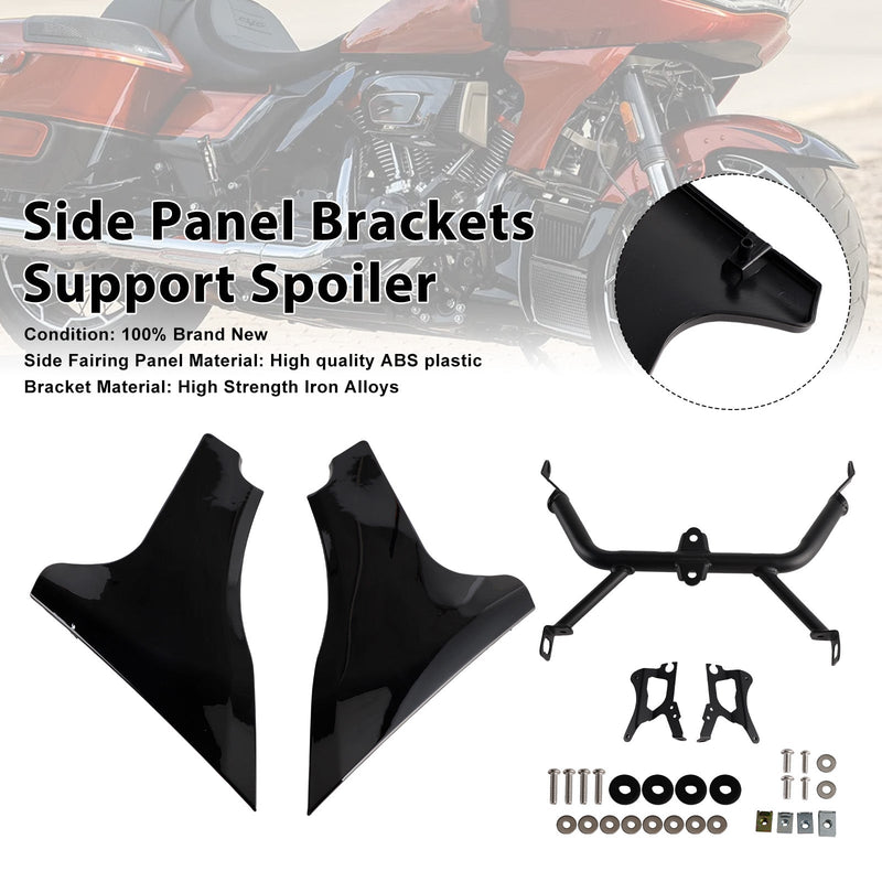 2023 2024-später Harley Road Glide CVO/SE FLTRXSE Seitenwandhalterungen unterstützen Spoiler
