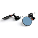 Motorrad-Fahrrad, rund, hinten, 7/8 Zoll, Bar-End-Spiegel, universal, Schwarz