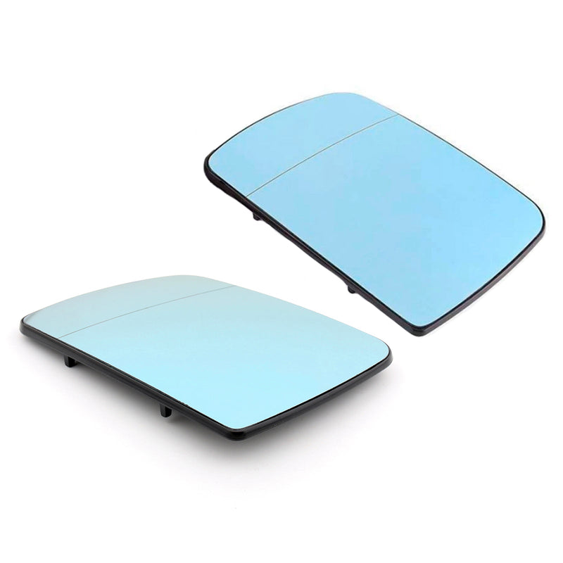 Blau Beheizte Links &amp; Rechts Fahrer Seite Flügel Spiegel Glas Für BMW X5 E53 1998-2006