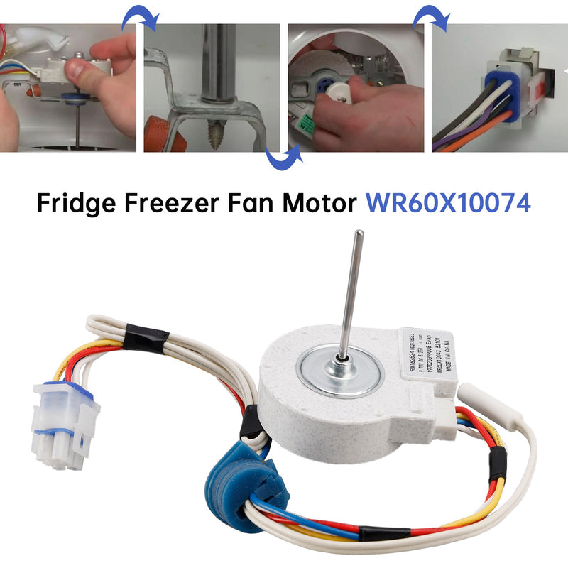 Motor de ventilador de geladeira-over-over-vapor wr60x10074 para gelificação GE HotPoint com compartimento do freezer