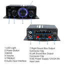 400W Hi-Fi-Autoradio 12V Auto-Audio-Verstärker MP3-Radio-Booster-LED-Design