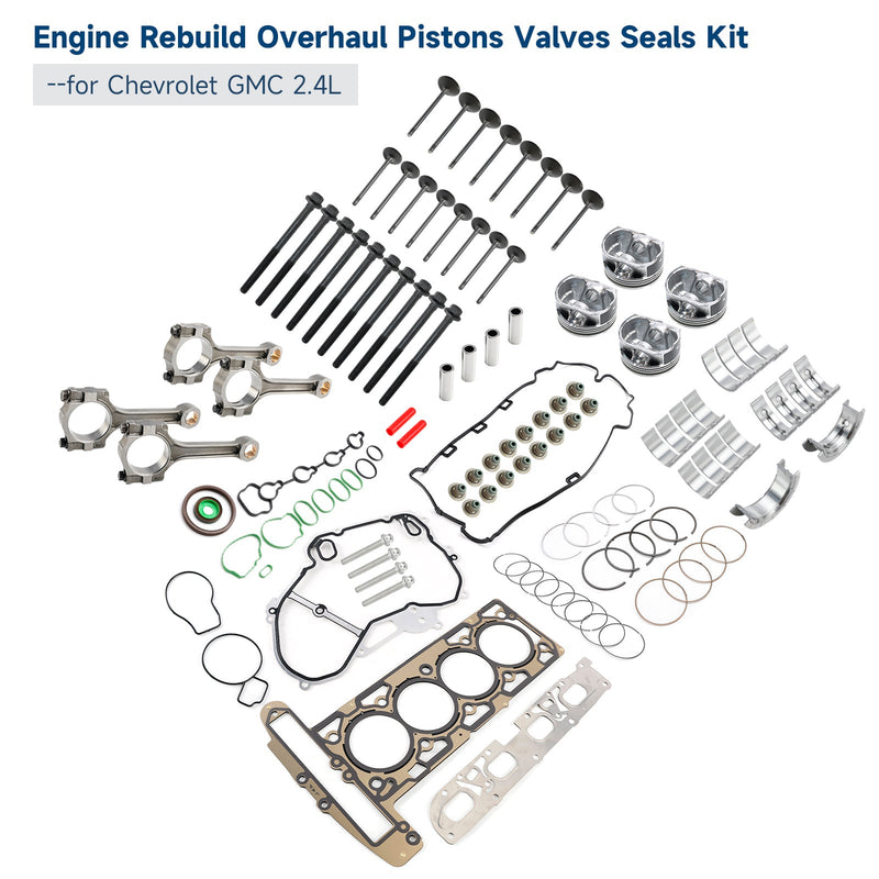 Buick Chevrolet GMC 2,4 l Motorumbau, Überholungssatz für Kolben, Ventile und Dichtungen HS54874 HS26517PT