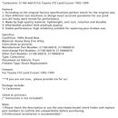 1992-1999 Toyota 1FZ Land Cruiser Carburador 21100-66010