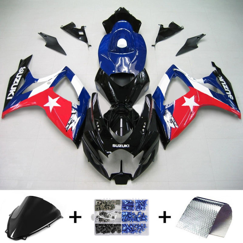 2006-2007 K6 Suzuki GSXR 600/750 kit de carenado de inyección cuerpo plástico