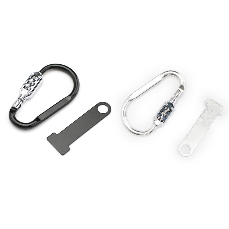 Hjälmlås T-stång passar upp till 1 1/2 tums styre motorcykel cykel skoter krom