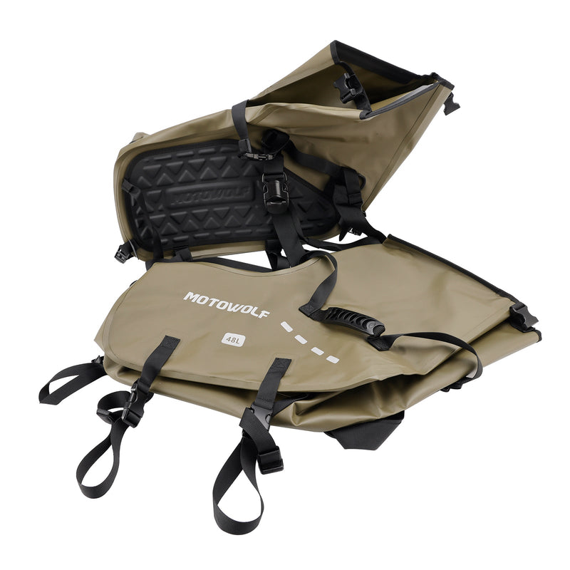 Seitenhecktasche Satteltasche Farblich passendes Gepäck 86L Grün Für Roller Motorrad