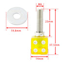 M6 Kunststoff Custom Kopf Würfel Nummernschild Rahmen Schrauben Bolzen Hardware Gelb X2