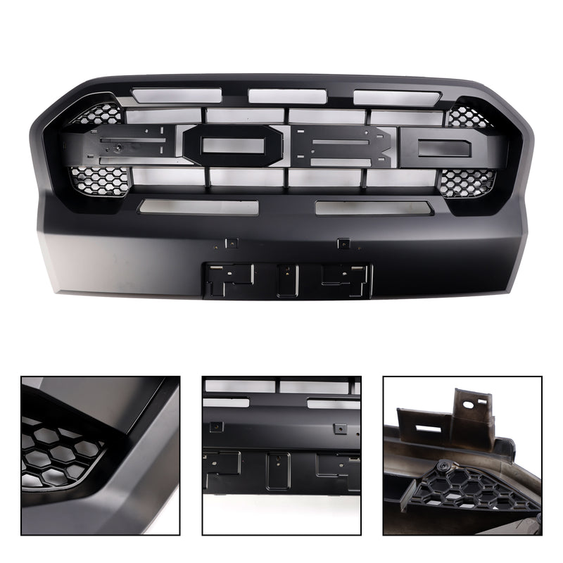 Matt Black Ranger Raptor Style Front Bumper Grille Für Ford Ranger 2019-2023 T8