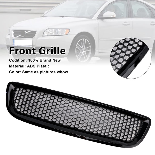 2008-2012 Volvo S40 V50 Gloss Black Front Bumper Honeycomb Grille Grill