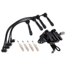 2005-2007 Für Kia Spectra4 L4 2.0L 1 Zündspule + 4 Zündkerzen + Zündkabel-Set 27301-23700