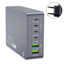 F8A Desktop Ladestation USB 6-Port Schnelle Ladegerät PD100W Ladestation Smart Ladegerät EU Stecker