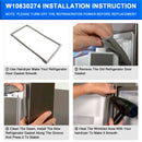 W10830274 Maytag-jääkaapin pakastimen oven tiiviste W10443273  W10294127