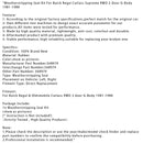 Dichtungssatz für Buick Regal Cutlass RWD 2-Türer G-Body (Baujahre 1981–1988) 568979