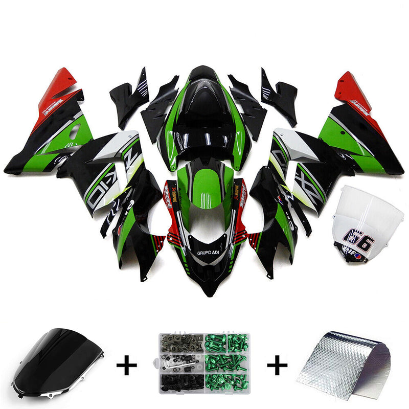 Injection Fairing Kit Bodywork Plastic ABS fit For Kawasaki ZX10R 2004-2005