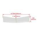 Flache, silberne Sonnenblende für Peterbilt 377, 378, 379, 335, 386, 388, 389