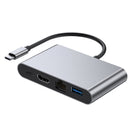 4-in-1-telakointiasema TYPE-C - RJ45 100M HDMI USB3.0 PD -liitäntä MacBookille
