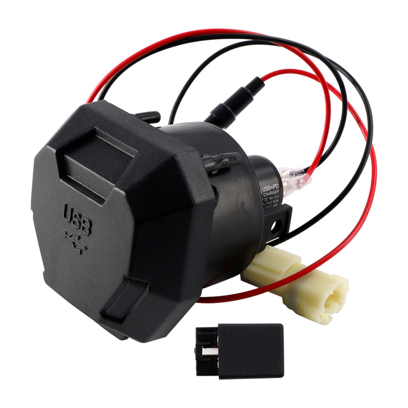 2022-2024 Kawasaki Versys 650 oikean pistorasian USB + Type-C