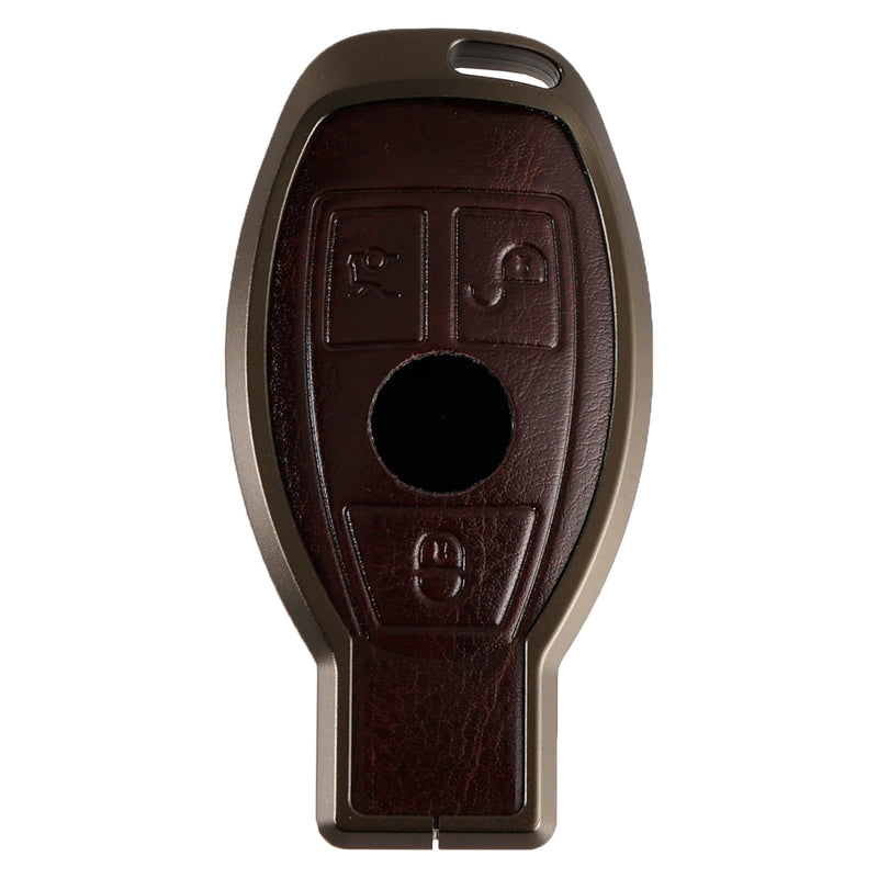 Benz GLC GLK CLS GLA CLA AMG Legierung Aluminium TPU Autoschlüssel Braun Hülle Cover