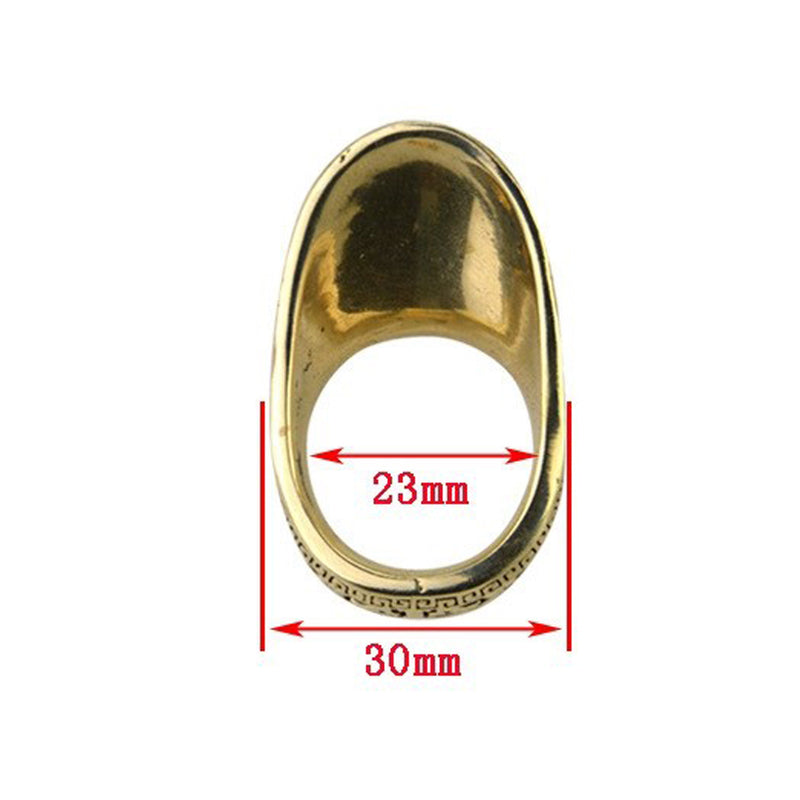 Tiro con Arco 23mm cobre pulgar anillo dedo protector equipo protector arco caza