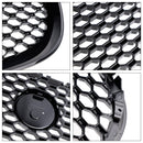 Musta kiiltävä hunajakenno puskurin etugrilli, joka sopii Jaguar XE: lle 2015–2018