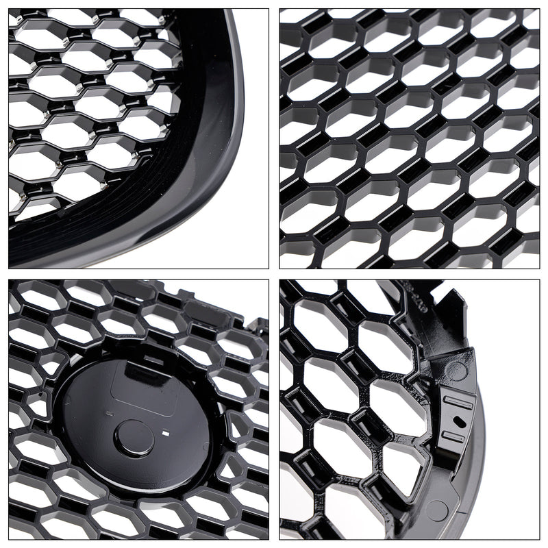 Musta kiiltävä hunajakenno puskurin etugrilli, joka sopii Jaguar XE: lle 2015–2018