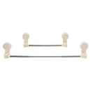 2x RV Shower Corner Storage Bar  Adjustable Stainless Steel Rod 11.8-23.6 inches