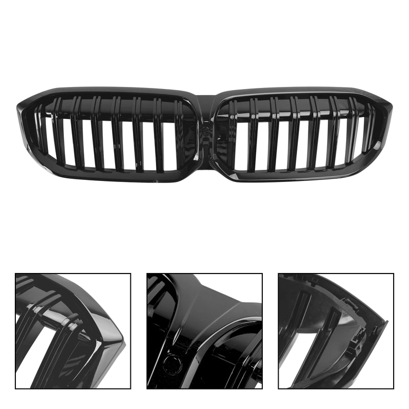 Gloss Black Front Kidney Grille Grill Für BMW G20 320i 330i M340i 2023-2024