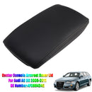 Schwarze Leder-Mittelkonsolen-Armlehnendeckelabdeckung für Audi A6 C6 2005-2011