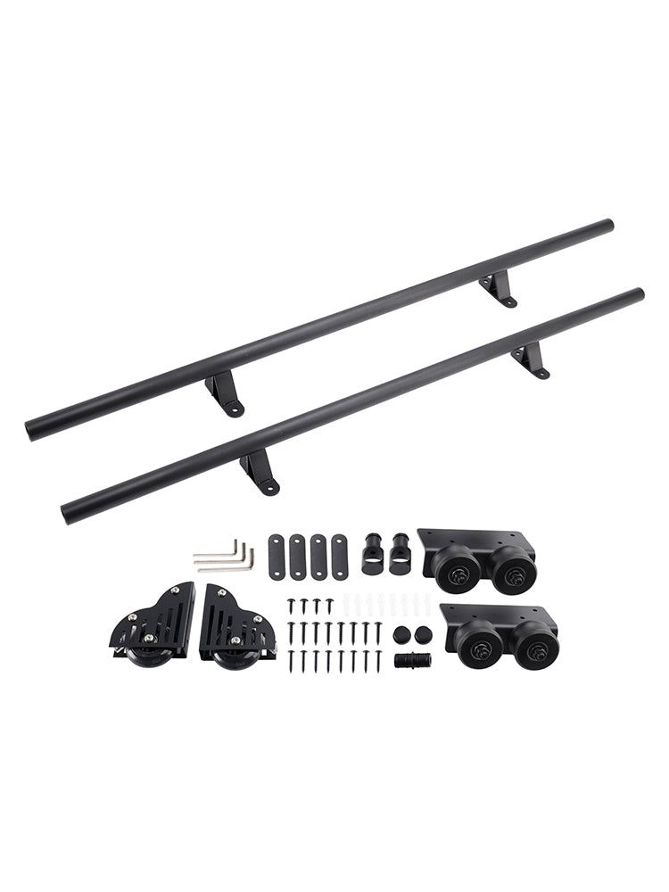 6.6 Foot Round Tube Aluminium Library Slider Ladder Maskinvaresett med brems