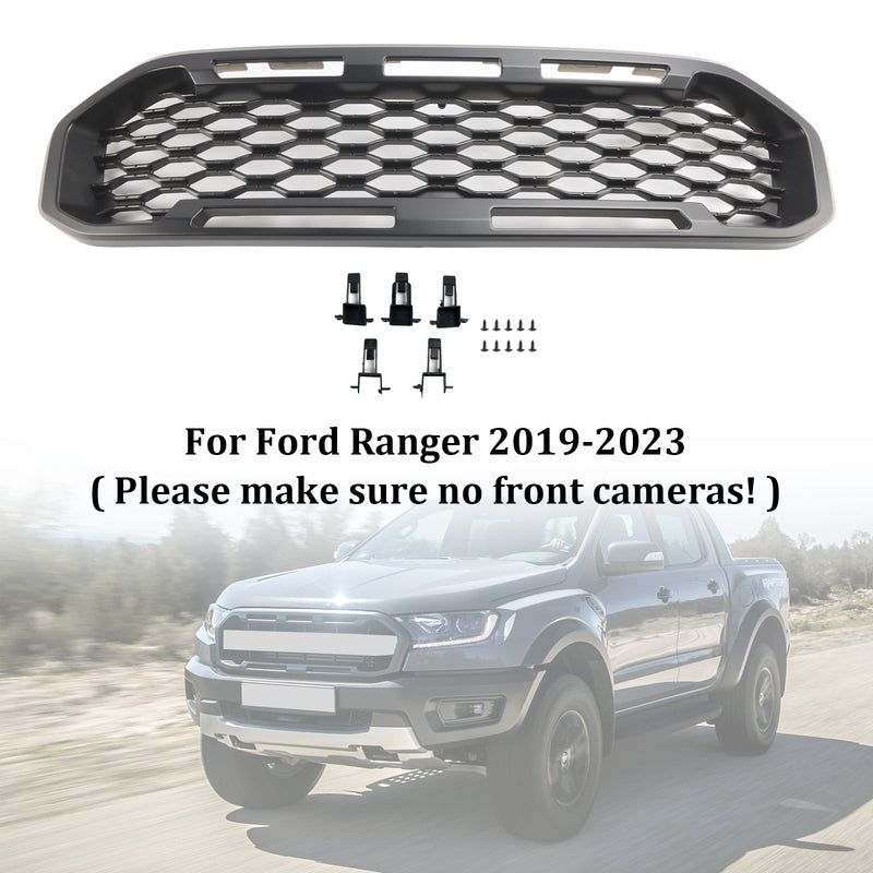 2019-2023 Ford Ranger T8 främre stötfångargrill Svart