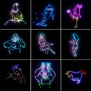 Efeitos visuais 3D com tela colorida RGB dinâmica de 500 MW mostram iluminação de palco