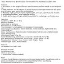 2001-2005 Honda Civic 4-tlg. Wetterschutzstreifen-Fensterdichtung 72410S5A003