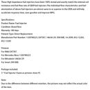 2008–2015 Smart Fortwo 1,0L 3-osainen polttoaineen ruiskutusventtiili EAT307 1465A129