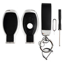 Benz GLC GLK CLS Leder Legierung Aluminium TPU Autoschlüssel Schwarz Fall Abdeckung