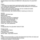 Scheinwerfer-Vorschaltgerät-Steuergerät A2189008108 für Mercedes-Benz W447 (vorcodiert)