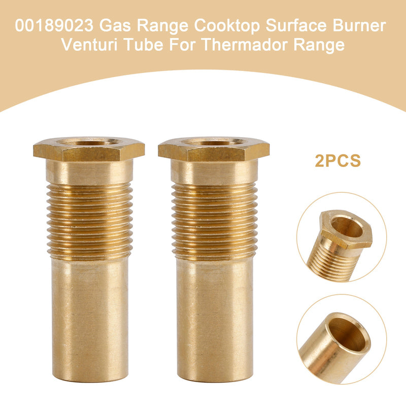 00189023 Venturi-Rohr für Gaskochfeld-Oberflächenbrenner für Thermador-Herde, 2 Stück