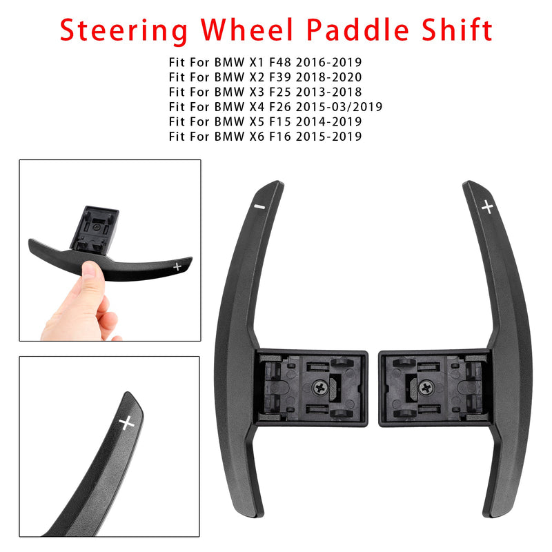 Schaltwippenverlängerung für BMW F-Serie F30 F31 F32 F10 X3 X5 Aluminium Schwarz