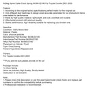 2001-2003 Toyota Corolla AirBag Spolekabel Skruefjeder 84306-02180