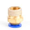 10 stk 6 mm 1/4" pneumatisk tryklufttilslutningsstiktilslutningsstik