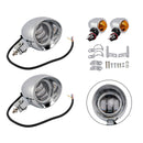 #D18 Headlight Lamp Spotlight Universal Coler Switch Fits Chrome For Motorcycle