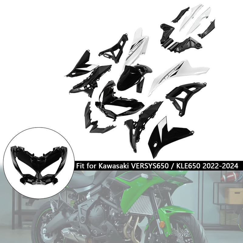 Injection ABS Bodywork Fairing Kit för Kawasaki VERSYS 650 KLE 2022-2024 05#