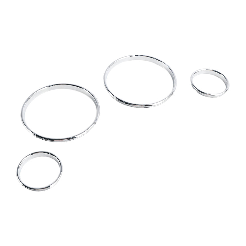 1999-2006 BMW E53 X5 Silver Dashboard Trim Rings Velocímetro Painel de instrumentos 500-125