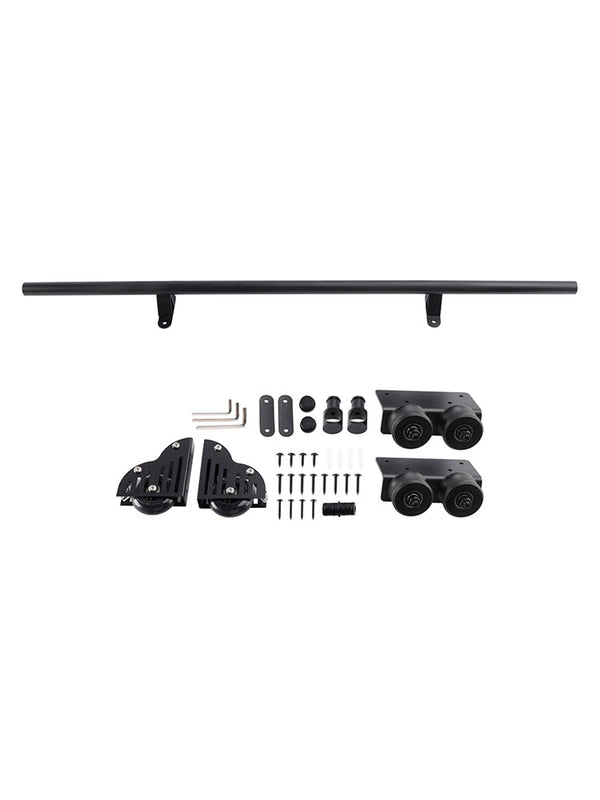 Rolling Library Sliding Ladder Hardware Kit med broms 3,3 ft rund rör