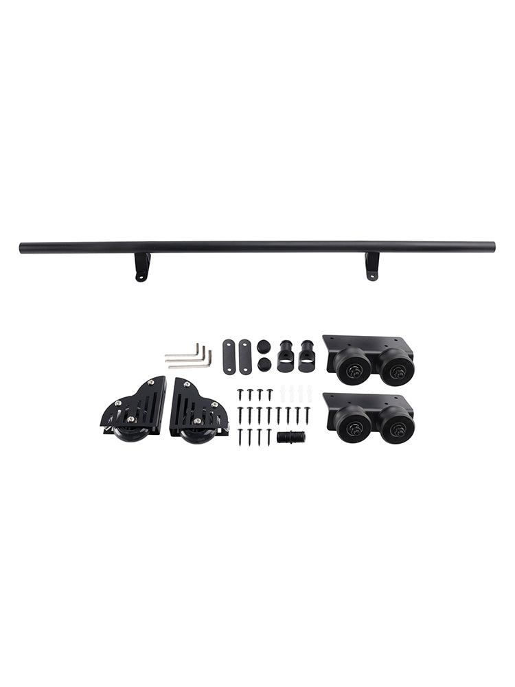 Rolling Library Sliding Ladder Hardware Kit med broms 3,3 ft rund rör