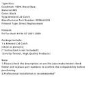 2001-2008 Audi A4 B6 B7 Schwarz Konsole Mittelarmlehne Deckelriegel 8E0864245E