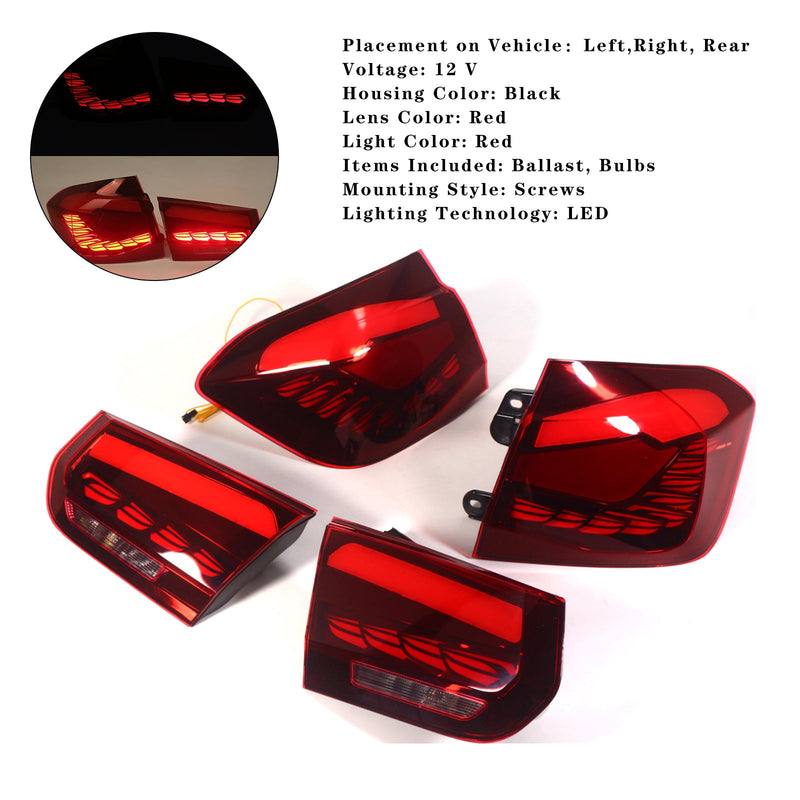 2012–2018 BMW 3 -serie F30 330D/335D XDrive L&R Red LED Baglys, baglysmodul 63217313039 632172793